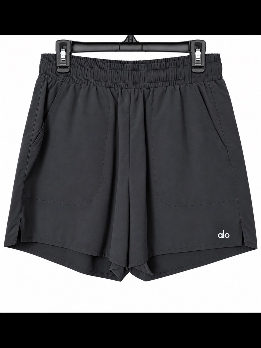 ALO Yoga Black Alumni Shorts with Elastic Waist. Size M.